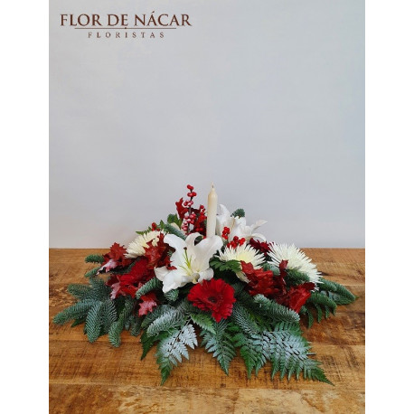 Centro de Mesa Navideño Nevada