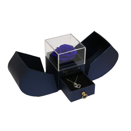 Joyero con Rosa Preservada Eterna